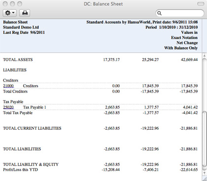 hansaworld integrated erp and crm income statement is also called financial consolidation